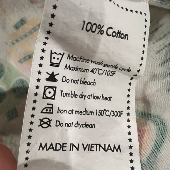 CUTE💝 Smocked Christmas Dress - Ornament Covered Fabric , Buttons on Back - Picture 9 of 10